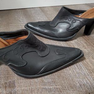 Nine West | Mules Heels Size 9 M | Black Leather